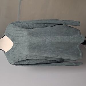 Denver Hayes Size 2XL Blue Grey Longsleeve V-Neck Sweater